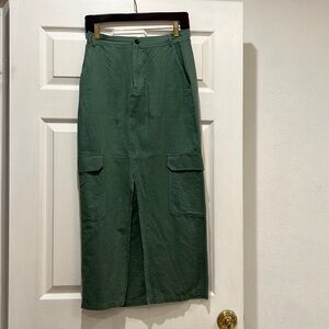 Zara Green Cargo Skirt